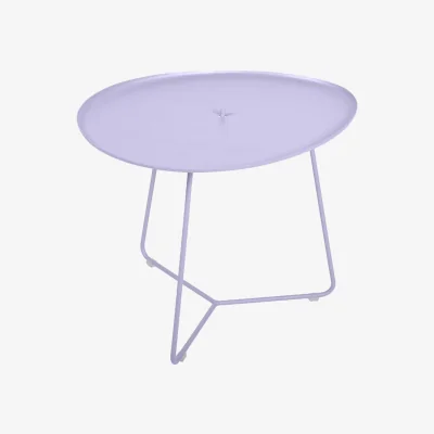 Made in Design Cocotte Coffee table metal purple / L 55 x H 43.5 cm - Removable top - Fermob