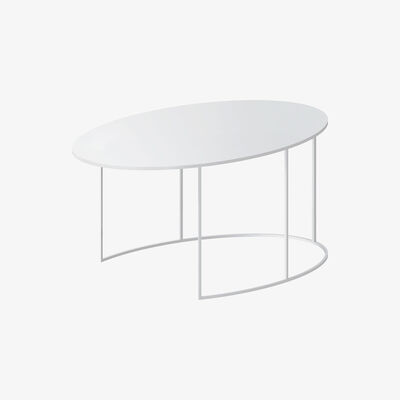 Made in Design Slim Irony Coffee table - oval / 86 x 54 cm H 42 cm by Zeus White