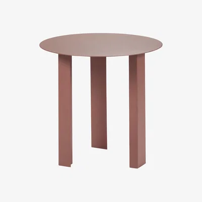 Made in Design Tubes Small Coffee table metal red / Ø 40 x H 39.5 cm - Serax