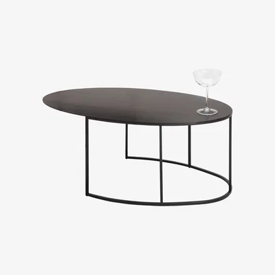 Made in Design Slim Irony Coffee table - Oval - H 29 cm by Zeus Black