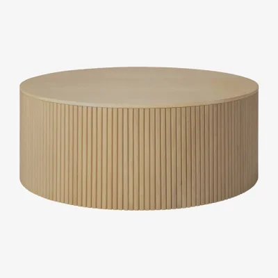 Made in Design Roller Max Coffee table natural wood / Box - Ø 80 x H 30 cm - Ethnicraft