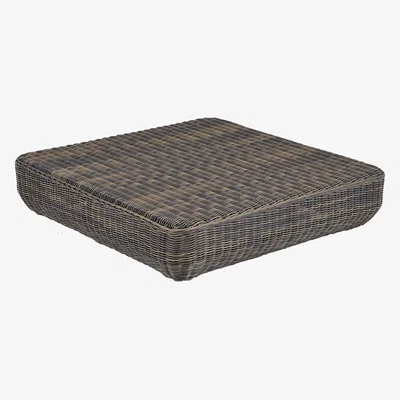 Made in Design Agorà Coffee table - / Hand-braided polyethylene - 100 x 100 cm by Unopiu Brown