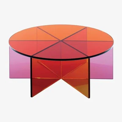 Made in Design XXX Coffee table glass / Ø 80 x H 30 cm - Handmade in Italy - Glas Italia