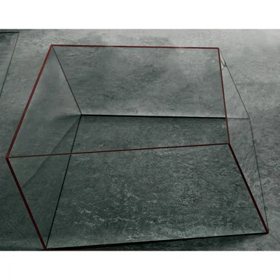 Made in Design Wireframe Coffee table - 75 x 87 cm by Glas Italia Orange/Transparent