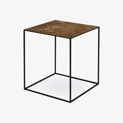 Made in Design Slim Irony ART Coffee table - 41 x 41 cm x H 46 cm by Zeus Copper/Metal