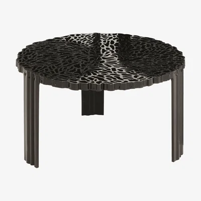 Made in Design T-Table Basso Coffee table - H 28 cm by Kartell Black