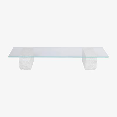 Made in Design Mineral Coffee table stone white / 160 x 46 cm - Ferm Living