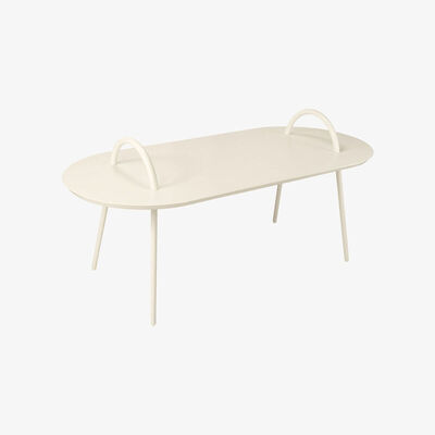Made in Design Swim Coffee table - / Metal - 118 x 52.5 cm by Bibelo White/Beige