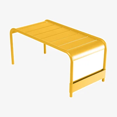 Made in Design Luxembourg Bench metal yellow / Coffee table - 86 x 43 x H 40 cm - Fermob
