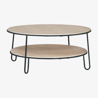 Made in Design Eugénie Large Coffee table - / Oak - Ø 90 by Hartô Grey/Natural wood