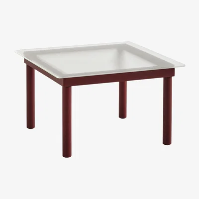 Made in Design Kofi Coffee table - / 60 x 60 cm - Glass & wood by Hay Red