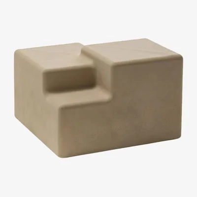 Made in Design Matrix Coffee table stone beige / 52 x 52 x H 38 cm - Concrete - Mogg