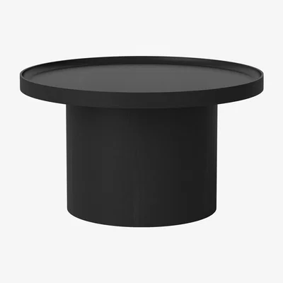 Made in Design Plateau Large Coffee table - / Ø 74 x H 42 cm - Removable top by Bolia Black