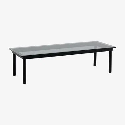 Made in Design Kofi Coffee table - / 140 x 50 cm - Glass & wood by Hay Black