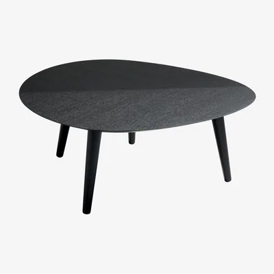 Made in Design Tweed Mini Medium Coffee table wood black / 96 x 99 cm - Zanotta