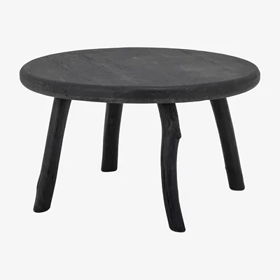 Made in Design Milos Coffee table wood black / Ø 70 x H 43 cm - Reclaimed recycled wood - Bloomingville