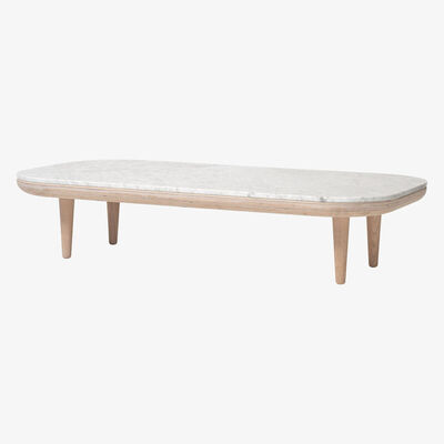 Made in Design FLY Coffee table by &tradition White/Natural wood