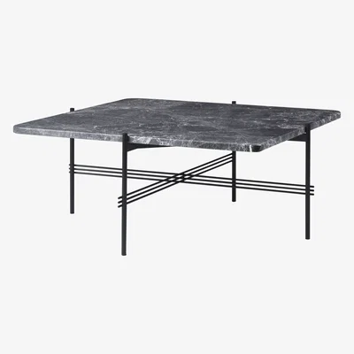 Made in Design TS Coffee table - / Gamfratesi - 80 x 80 cm - Marble by Gubi Grey