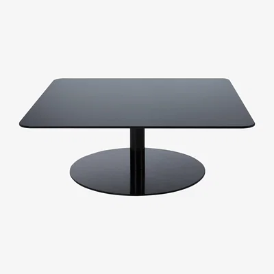 Made in Design Flash Coffee table glass black / Glass - 80 x 80 x H 30 cm - Tom Dixon