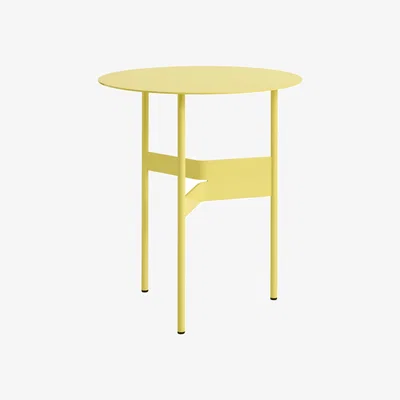 Made in Design Shim Coffee table metal yellow / Ø 45 x H 51 cm - Hay
