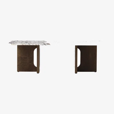 Made in Design Coffee table Androgyne Lounge Wood stone / 120 x 45 x H 37.8 cm - Wooden base - Audo Copenhagen