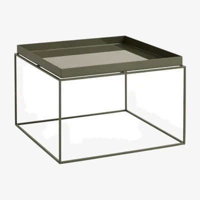 Made in Design Tray Coffee table metal green / 60 x 60 x H 39 cm - Hay