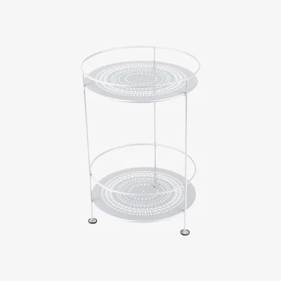 Made in Design Guinguette Small table - / Ø 40 x H 61 cm by Fermob White