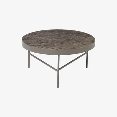 Made in Design Marble Coffee table - / Large - Ø 70,5 x H 35 cm by Ferm Living Brown