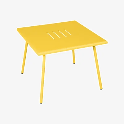 Made in Design Monceau Coffee table metal yellow / 57 x 57 cm - Steel - Fermob