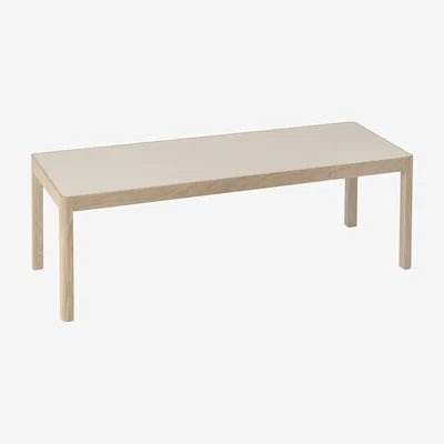 Made in Design Coffee table Workshop plastic material wood / 120 x 43 x H 38 cm - Linoleum - Muuto