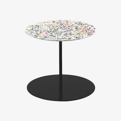 Made in Design Gong Terrazzo Coffee table - / Giulio Cappellini, 2004 - Ø 50 x H 42 cm / Metal by Cappellini Multicoloured