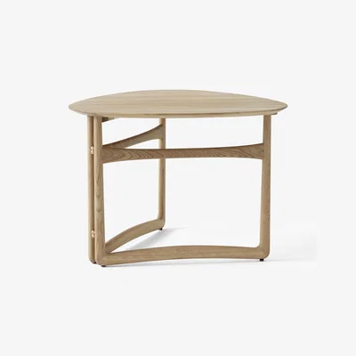 Made in Design Drop Leaf HM5 (1956) Coffee table - / Folding - 80 x 78 cm by &tradition Natural wood