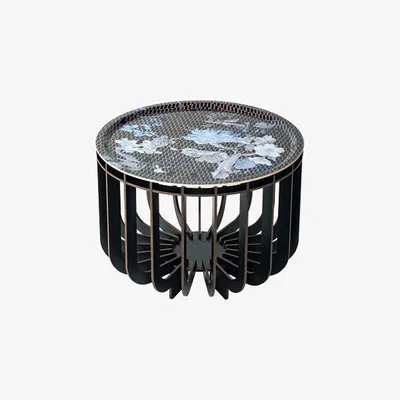 Made in Design Medusa Medium Coffee table - / Ø 46 x H 33 cm - Detachable top by Ibride Black