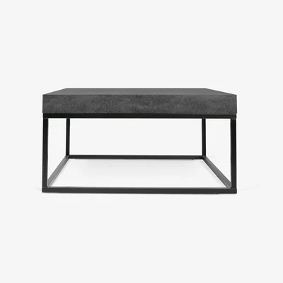 Made in Design Adelaïde Coffee table - / 75 x 75 cm x H 38 cm - Concrete-effect melamine by POP UP HOME Grey