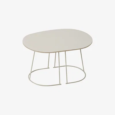 Made in Design Airy Coffee table - / Small - 68 x 44 cm by Muuto White/Beige