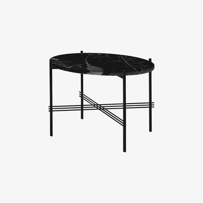 Made in Design TS Coffee table - / Ø 80 cm - H 35 cm - Marble by Gubi Black