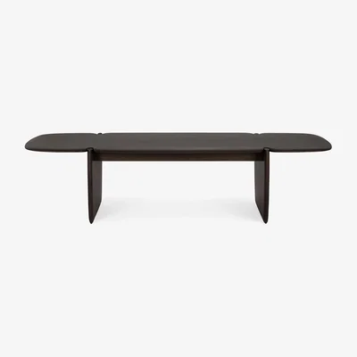 Made in Design Polished Imperfect Coffee table - / Mahogany - 155 x 58 cm by Ethnicraft Brown/Black/Natural wood