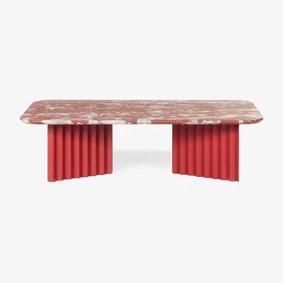 Made in Design Plec Large Coffee table - / Marble - 115 x 60 x H 30 cm by RS BARCELONA Red