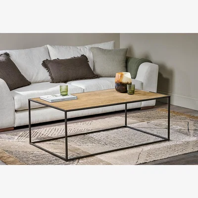 Nkuku Nkuku Rishin Grooved Wood Coffee Table | Tables | Natural