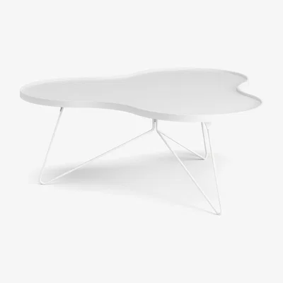 Nordic Nest Swedese Flower mono table 107x114 cm H45 cm Ash White glazed