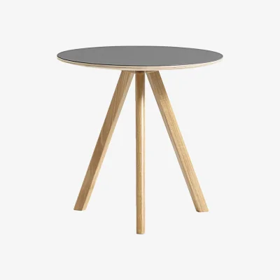 Nordic Nest HAY CPH20 2.0 coffee table Ø50 cm Grey linoleum-lacquered oak
