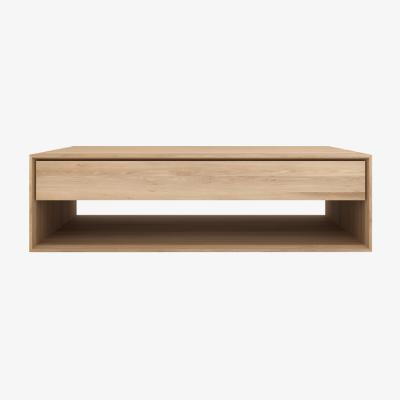 Nordic Nest Ethnicraft Nordic coffee table Wax-oiled oak 1 drawer 120x70 cm