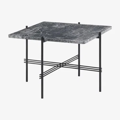 Nordic Nest Gubi TS Square coffee table Grey emperador marble 55x55 cm black legs