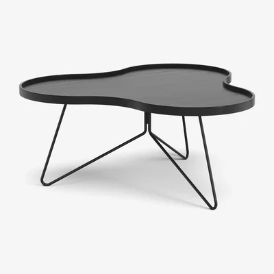 Nordic Nest Swedese Flower mono table 84x90 cm H39 cm Ash black glazed