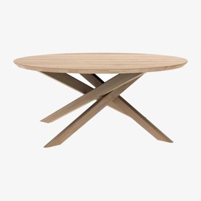 Nordic Nest Ethnicraft Mikado coffee table Ø100 cm Oak wax oil round