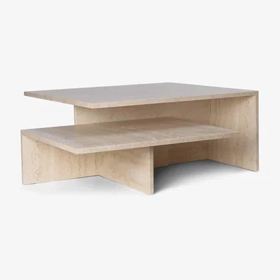 Nordic Nest ferm LIVING Distinct Grande Duo coffee table 133x70x35 cm Travertine