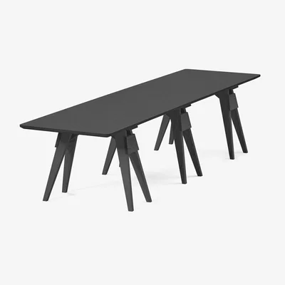 Nordic Nest Design House Stockholm Arco coffee table 42x180 cm Black