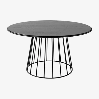 Nordic Nest 1898 Lidhem coffee table Ø90 cm Black lacquered oak