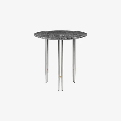 Nordic Nest IOI coffee table Ø50 cm chrome-brass-grey marble