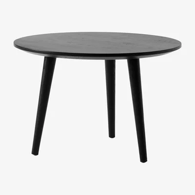 Nordic Nest &Tradition In Between coffee table SK14 Ø60 cm Black lacquered oak